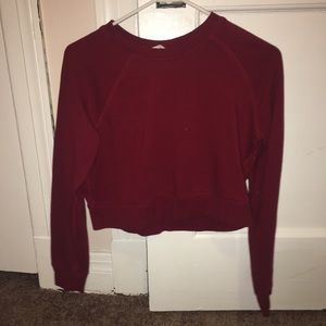 Cropped top from that is maroon and soft